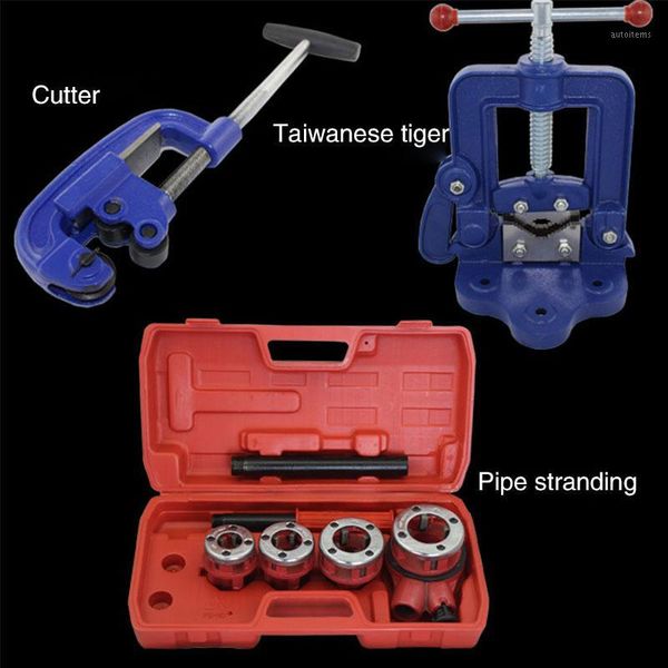 

manual threading machine die set light pipe wrench open machine handheld die1