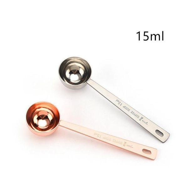 

15ml small coffee scoop measure spoon scale stainless steel 304 material silver rose gold measuring tool mbqnb