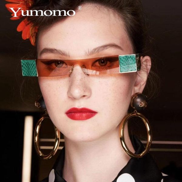 

sunglasses fashion snake tattoo rectangle small women mirror silver black clear lens one piece punk men shades, White;black