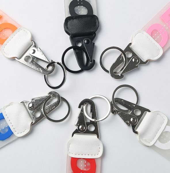 

keychians transparent jelly epoxy keychain letter jelly pendant jeans personality pendant car keychain supply wholesale, Silver