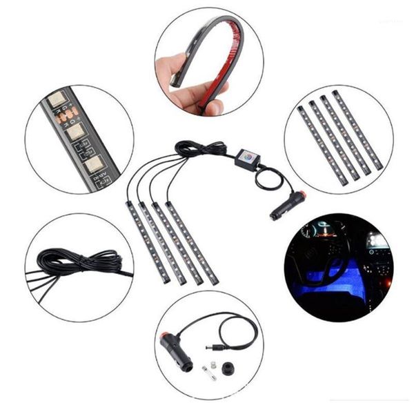 

car interior atmosphere light app control car styling interior decorative 7-color rgb light lamp strip decorative o5c81