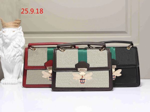 

designer handbags new fashion large-capacity bee bag atmosphere luxury handbag small square bag wild tide shoulder diagonal handbag