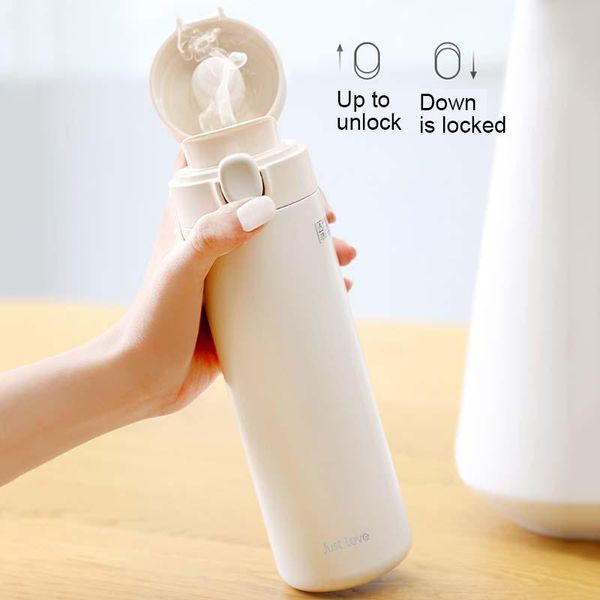 

спорт симпатичные бутылки воды портативный вакуумный travel mug напиток бутылки из нержавеющей стали изолированная массажер чашки чая кофе т