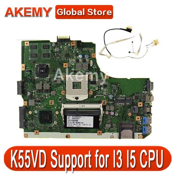 

ak k55vd lapmotherboard for asus k55vd k55a a55vd f55vd k55v k55 test original mainboard support for i3 cpu