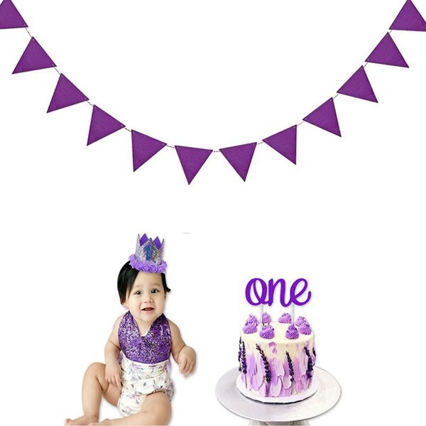 

banners flags wedding for bunting 4m baby garlands party birthday garland quality pennant 12 purple decoration shower bbywdu bwkf