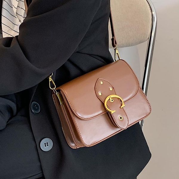 

unique design texture handbags 2020 fall/winter new fashion messenger bag shoulder bag casual rivet square width: 20cm