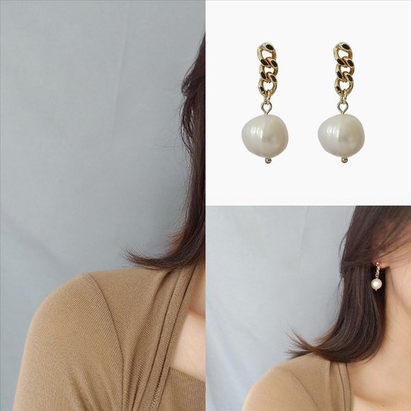 

hnc jewelry hoop hbwedding have freshwater pearl earring 925 stamp pearl aretes gift orecchini party earrings engagement lovers withwomen, Golden