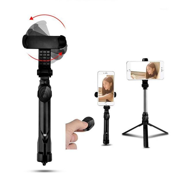 

360 rotating bluetooth tripod selfie stick for samsung mobile phone selfie shutter monopod tripod holder1