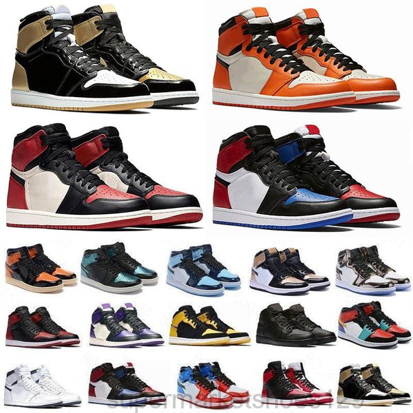

2020 with box jumpman 1 1s mens basketballs shoes obsidian unc twist travis scotts turbo green chicago sport trainers sneakers size j5pe