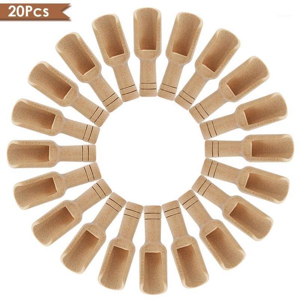 

10pcs/20pcs mini wooden scoops bath salt spoons spices milk candy flour spoon scoops for kitchen utensils 8x2.4cm1