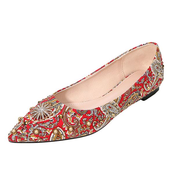 

2021 new xiu chinese-style floral-style low-cut cut satin quilt shoes kmfv, Black