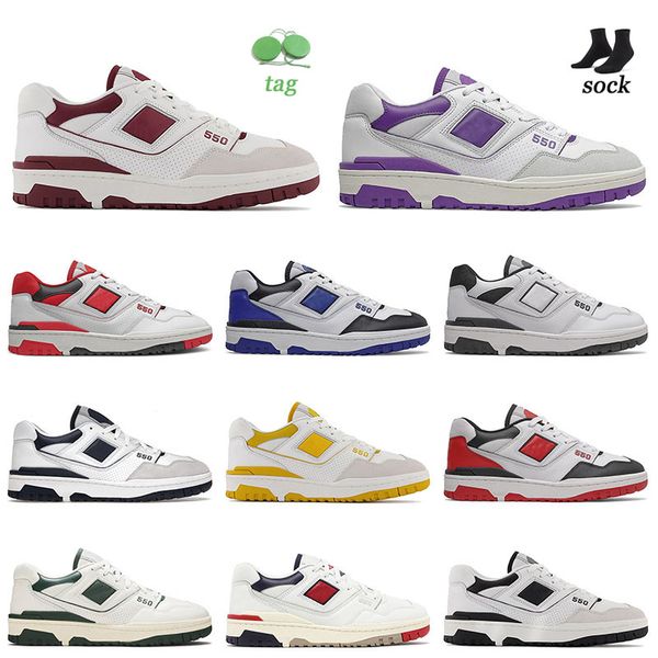

b550 mens running shoes off 550 womens sport sneakers black white pu leather team royal red unc navy blue light purple syracuse sea salt bur, White;red