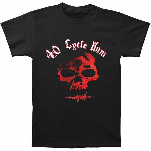 

40 cycle hum mens red skull t shirt large black sport hooded sweatshirt hoodie