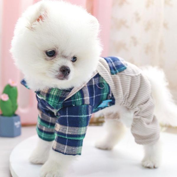 

green plaid dog clothes winter pet dog jacket coat puppy chihuahua sweatshirt apparel for small medium animal pugs drop shipping1