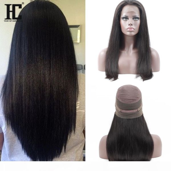 

human hair 360 lace front wigs 100% brazilian virgin hair 360 lace wigs 22.5*4*2 straight lace front wigs for black women