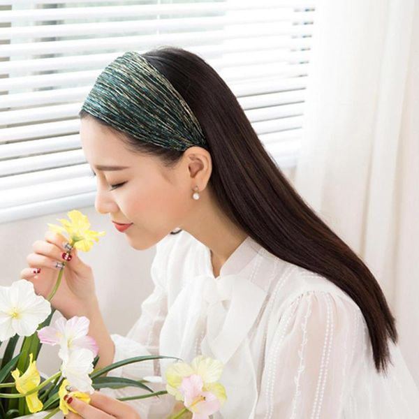 

women wide hair hoop girl broadside cloth fashion headband elegant hairbands solid color headdress temperament hair accessories q jllqdc