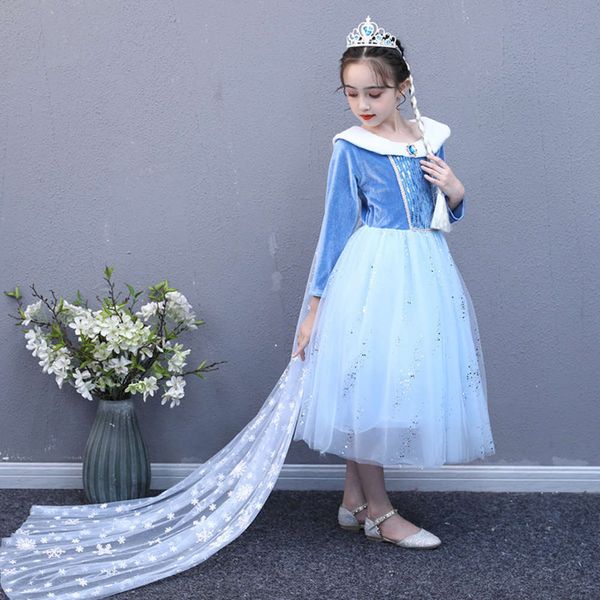 

autumn winter new ice and snow wonderland collar aisha princs skirt halloween girl drs, Red;yellow