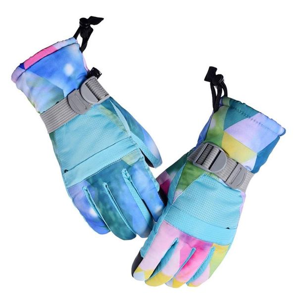 

ski gloves kids children winter warm snowboard touch screen full finger mittens drop