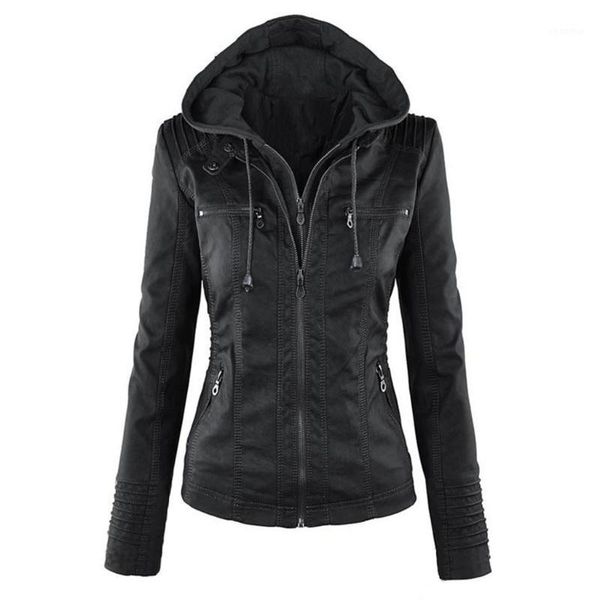 

40# women autumn winter faux soft leather jackets coats lady black pu zipper motorcycle streetwear jackets windproof waterproof1, Black;brown