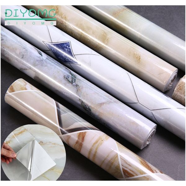 

marble kitchen wallpaper wall stickers waterproof self adhesive bathroom wallpaper oil proof aluminum foil cabinet contact paper f bbybap