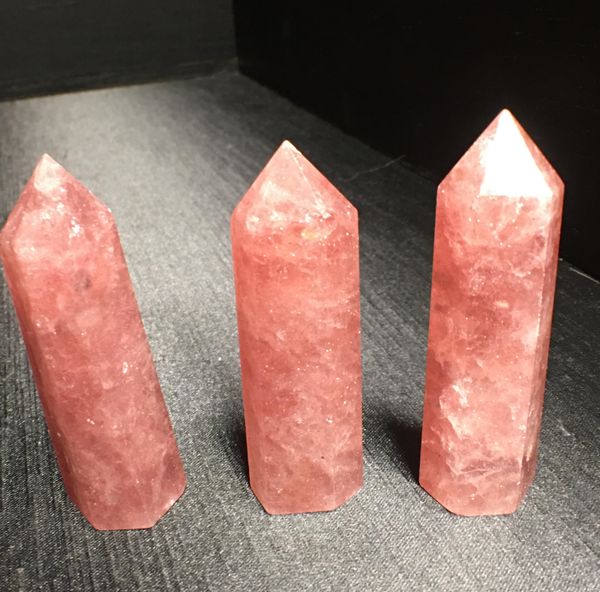 

natural strawberry stone wand red quartz crystal stone point crystal wand rock healing crystal gift polished bbyfck cxj_love