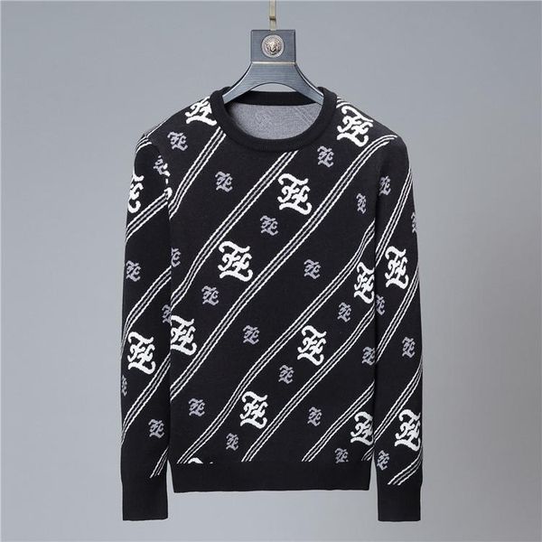 

men's sweater pullover streetwear van gogh painting embroidery knit sweater retro autumn and winter designer pullover men jumper sweate, White;black