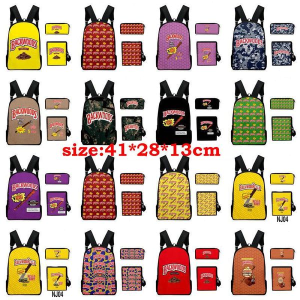 

14styles 3pcs/set backwoods green camo camouflage backwoods river royal blue bookbags pen bag jllajt