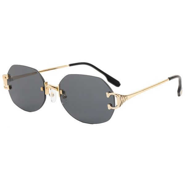 

european and american new metal sunglasses men's women's fashion transparent candy colored sung lasses frameless cut edge sunglass, White;black