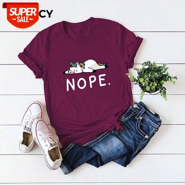 

jfuncy cute unicorn print plus size women loose tee 100% cotton summer t-shirt woman shirts casual kawaii mujer tshirt #wb4f, White
