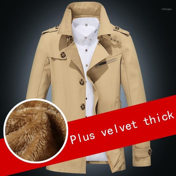 

spring men's long thin trench coats cotton business coat male brand clothing stylish autumn winter suit blazer plus size -5xl1, Tan;black