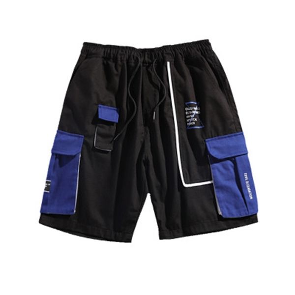 

mens summer fashion hip hop shorts sell cargo knee length pants male casual street loose shorts, White;black