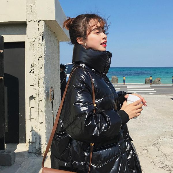 

women's down & parkas womens bright bubble coat 2021 fashion trends winter clothing sweet ladies long yellow puffer jacket thick ski pa, Black