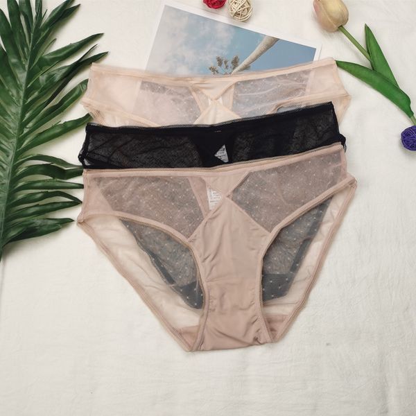 

lace underwear women's low waist mesh transparent hollow briefs ultra thin underpants factory, Black;pink