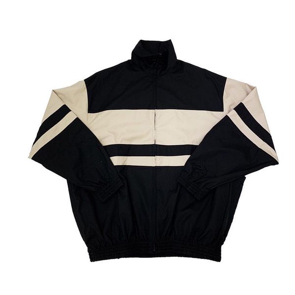 

new mens jackets men women stylist stripes color matching retro casual jacket great quality hip hop jacket winter coat, Black;brown