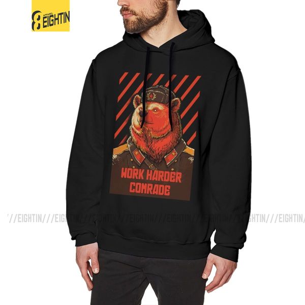 

men vote soviet bear russianswea bear meme the soviet union hoodie design funky ussr comrades sweatshirt hoodie men t shirt