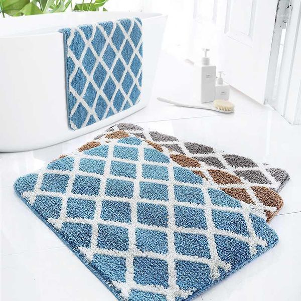 

bath mats carpetmat geometric style anti-slip rectangular carpet floor water absorption rugs non-slip mat tapis de bain1