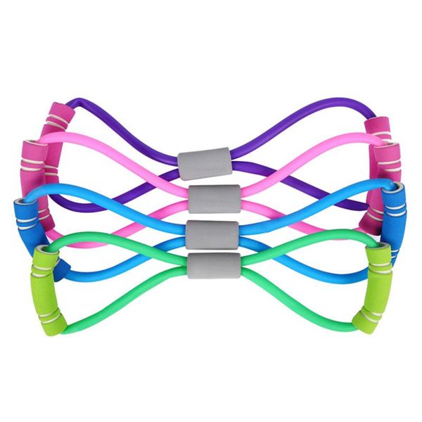 

resistance bands 1 pc home sport fitness yoga 8 shape pull rope tube equipment tool gym exercise rally 40cmx15cm