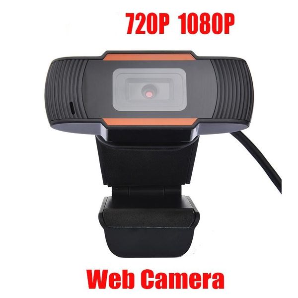 HD Webcam Web Camera 30fps 720p / 1080p PC Built-in som de absorção de microfone USB 2.0 Gravar vídeo para computador PC Portátil Em armazém