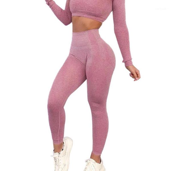 

yoga outfits quick-drying high waist seamless pants fitness hips abdomen sports breathable mesh solid color fitness1, White;red