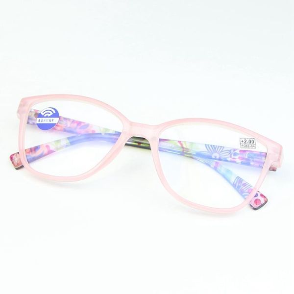 

drdar women's reading glasses 17245 fashion cute pink/blue anti-blue light convex lens play mobile phone glasses1, White;black