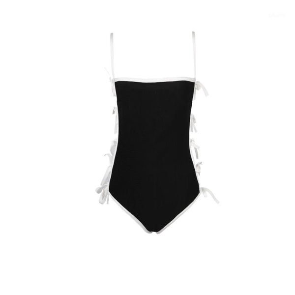 

holiday swiming bodysuit strapless spaghetti strap hollow out backless women celebrity body con bodysuits wholesale1, Black;white