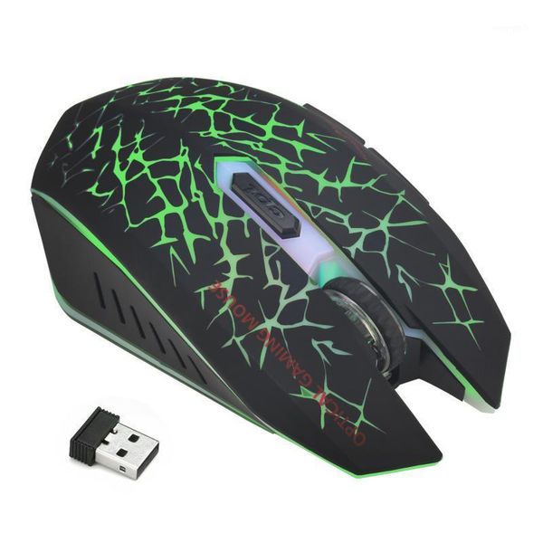 

new 1pcs professional fashion w210 2.4g wireless mouse colorful glare optical ergonomic 2400dpi gaming mouse for desklap