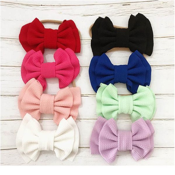 

q 9 colors newborn headwear nice gift band bows hair accessories nylon kids headwrap girls hairband turban baby qylfxw