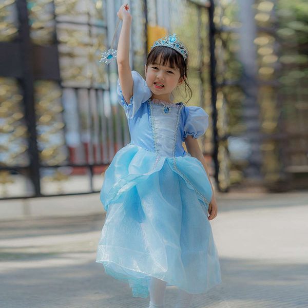 

new cinderella summer princs 2020 ice and snow wonderland girls drs esyi, Red;yellow