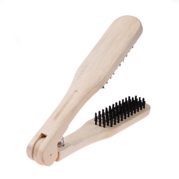 

wooden hairdressing comb double brushes v type straight hair brush anti-static hair straightener tool hai jllpip, Silver