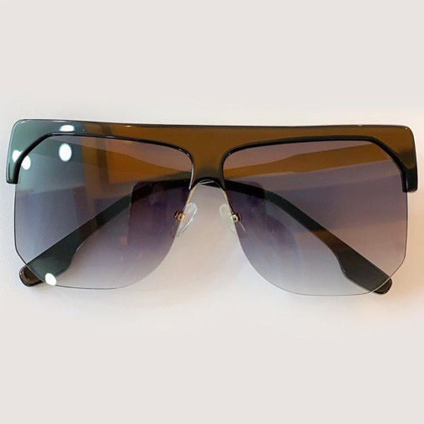 

Brand Design Square Sunglasses Women 2021 New Big Classic Half Frame Eyewear Mirror Lenes Sun Glasses UV400 Gafas de sel, White;black