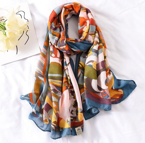 

2020 the new cotton scarf women feel korean summer seaside beach towel sunscreen oversized air conditioning shawl scarves dual, Blue;gray