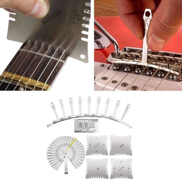 

1set lightweight guitar luthier measurement tools for guitar bass guitar measurement tool silver