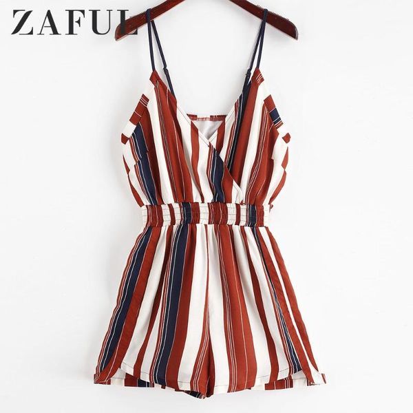 

women bodysuits stripes cami smocked waist romper streetwear vintage playsuits women clothes summer women clothes1, Black;white