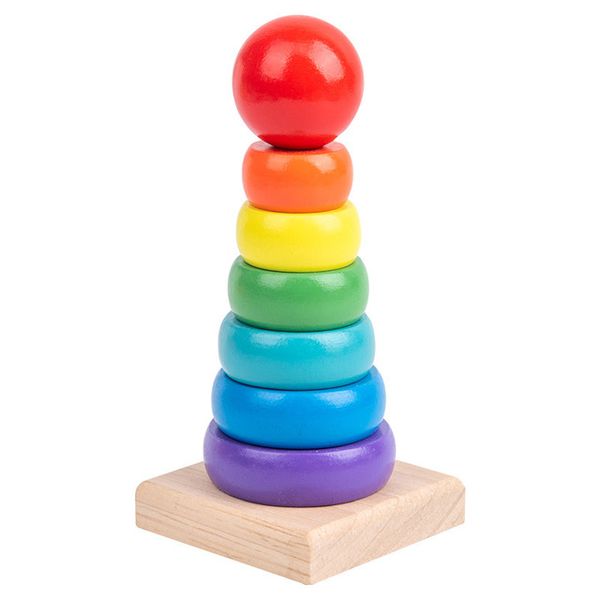 

rainbow cube blocks wooden arched semicircle stack high fun colourful block toys 2021 sell educational toys gift of the child